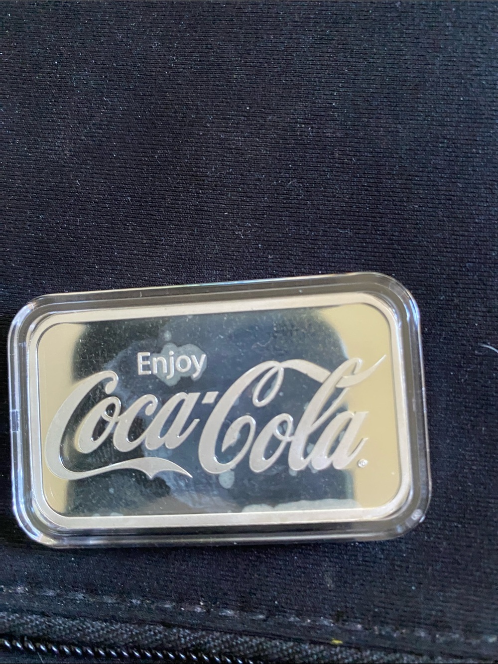 Coca-Cola 1 ounce silver bar in protective case - Picture 2 of 2